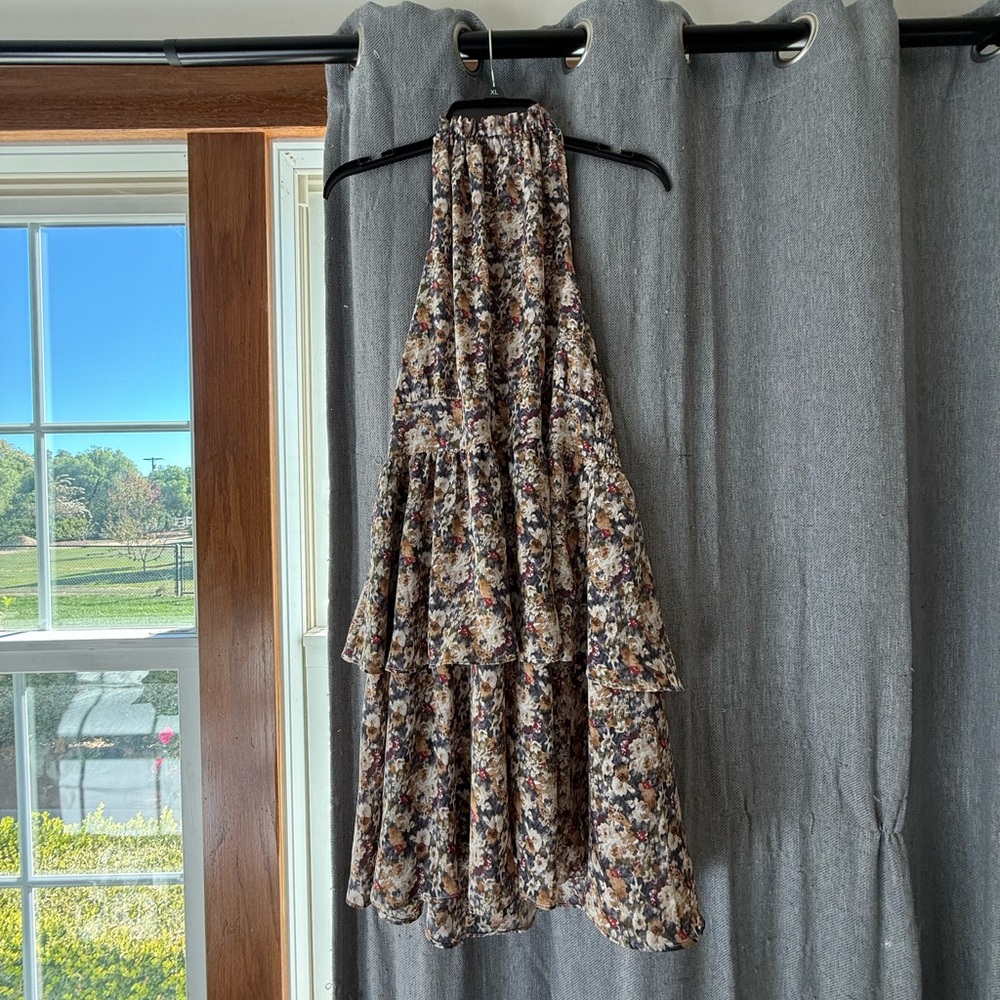 Floral Backless Dress